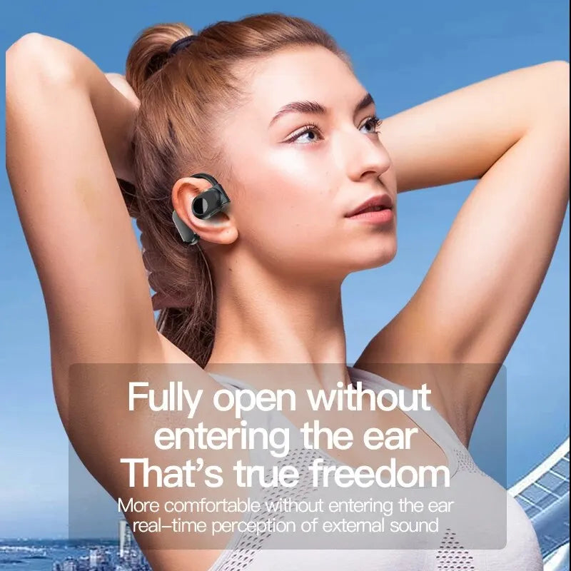 Wireless Headphones Bluetooth Headset With Microphone Bone Handsfree Noise Canceling Earphones For Driving