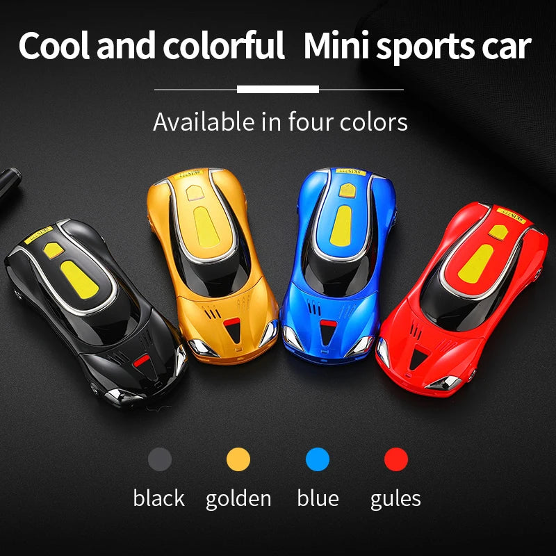 V7 Car Mobile Phone 1.8" Mini Car Key Student Dual Sim Recorder Mini MP3 MP4 Vibration Children's Cartoon Push Button CellPhone